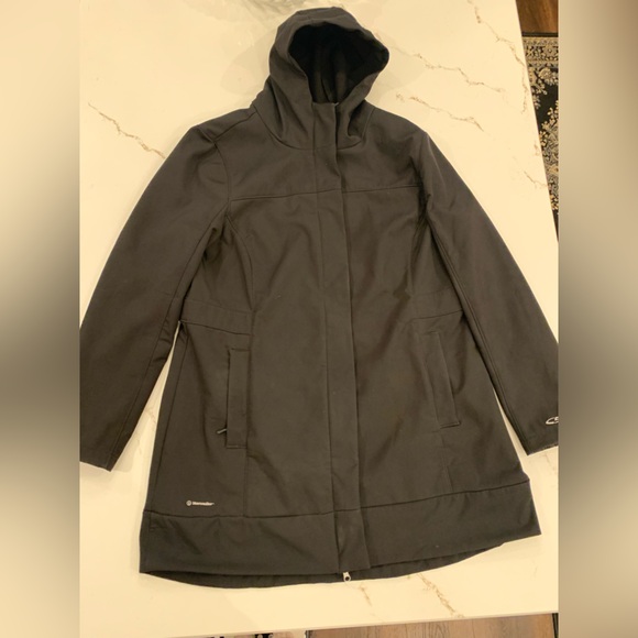 Champion Women's Black Hooded Jacket Coat VentureDry RainCoat Insulated Size XXL - Picture 2 of 13